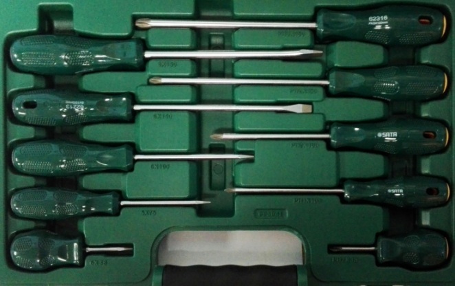 Bộ Tuốt Nơ Vít 10 Chi Tiết, Sata 09304E