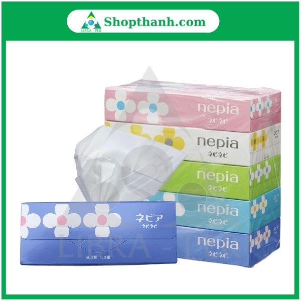 Khăn Giấy Nepia Nhật Bản (set 5 hộp x 300 tờ)