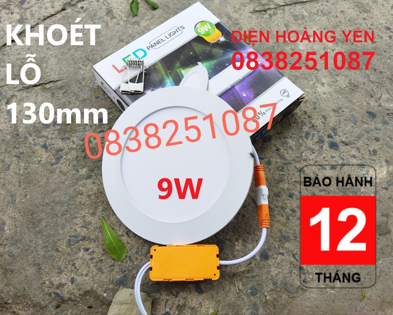 Set of 10 Ultra-Thin 9W Led Ceiling Lights