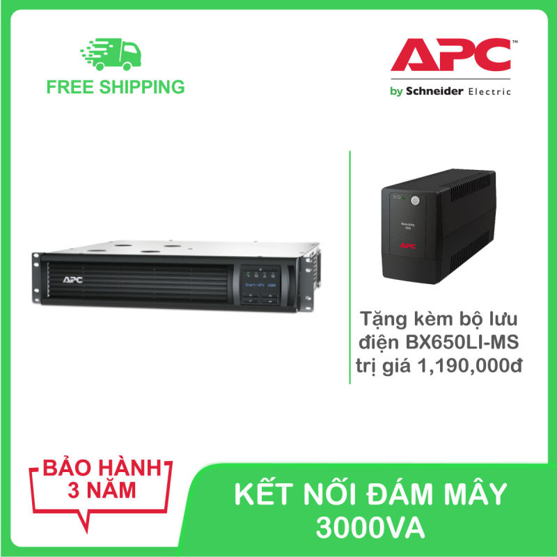 Bảng giá Bộ lưu điện kết nối thông minh APC by Schneider Electric Smart-UPS 3000VA LCD RM 2U SMT3000RMI2UC 230V Phong Vũ