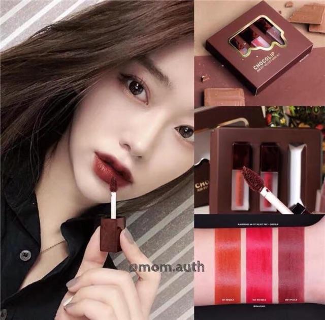 [HCM]SET SON BLACKROUGE CHOCOLIP AIR FIT VELVET