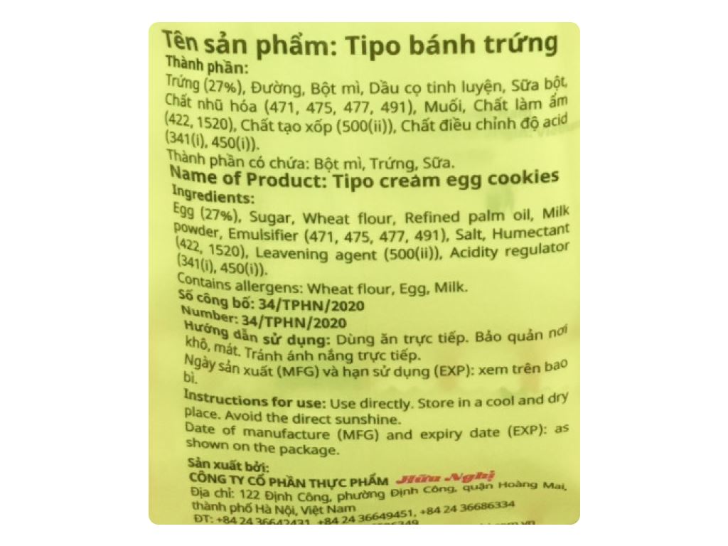 Bánh Trứng Phô Mai Tipo 115g