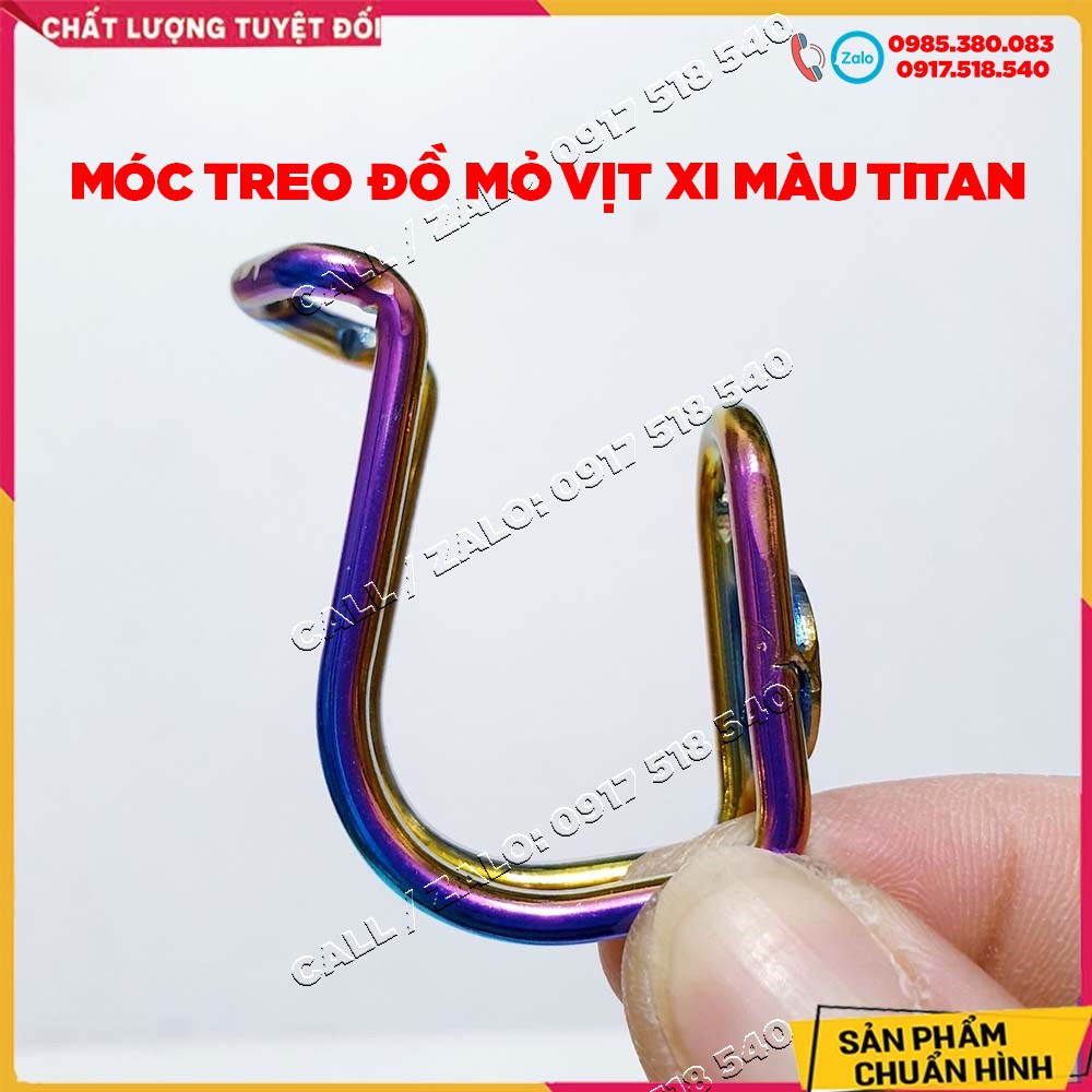 Móc Treo Đồ Mỏ Vịt Inox Xi Màu Titan