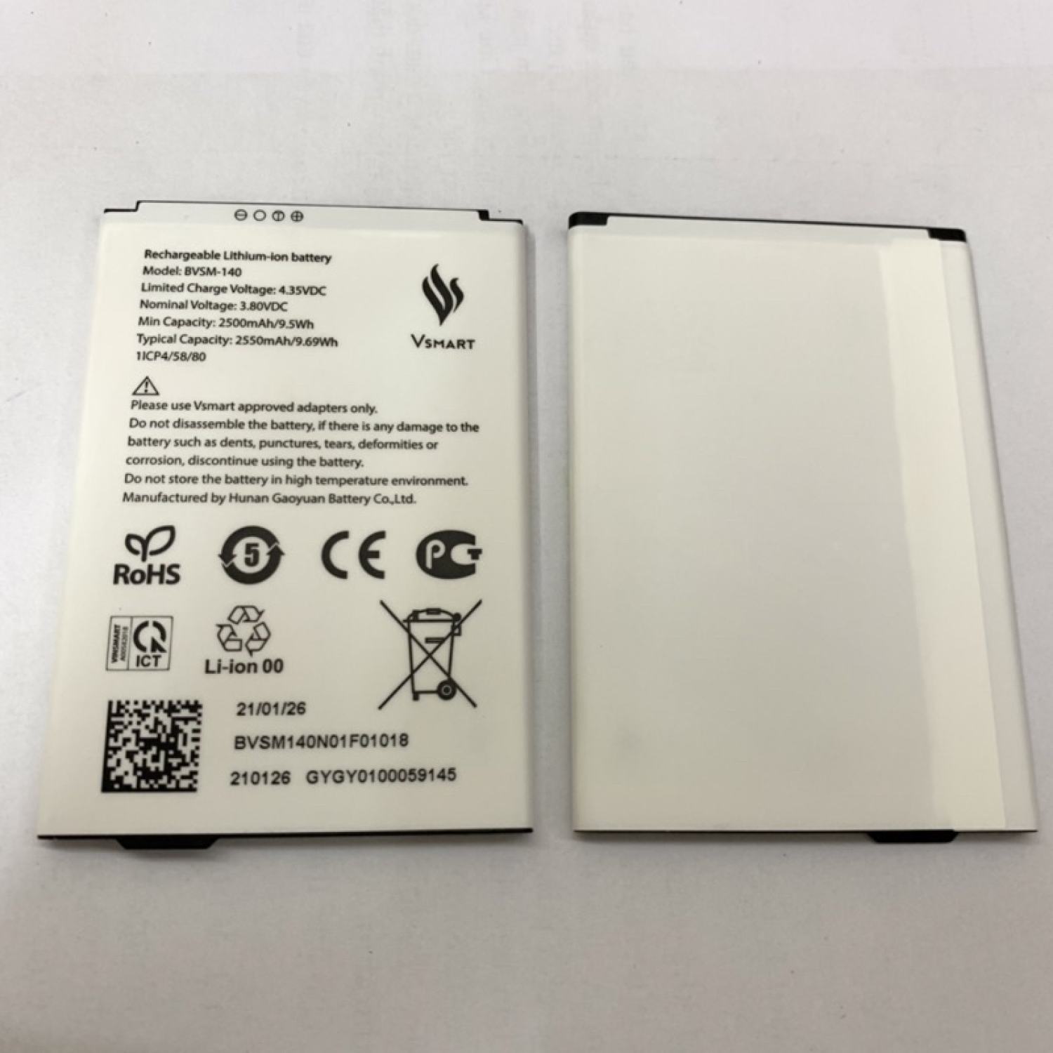 Pin Vsmart Bee lite zin new hãng .model V140