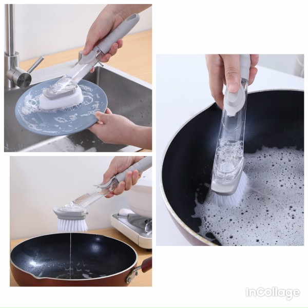 dụng cụ cọ rửa chén bát, vệ sinh bếp có tay cầm