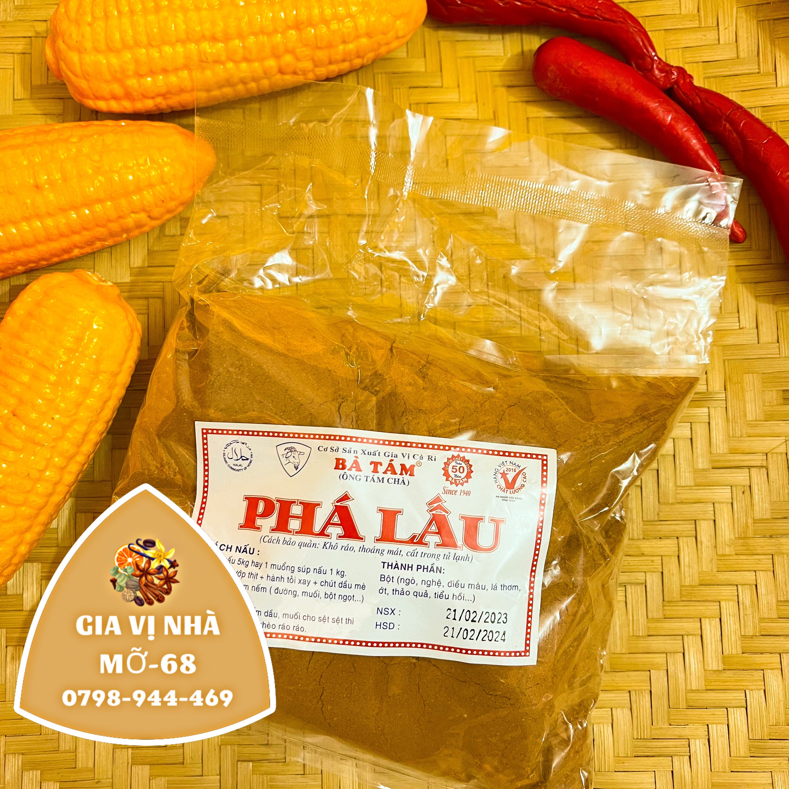 Bột gia vị phá lấu hiệu bà tám - gói 500gr