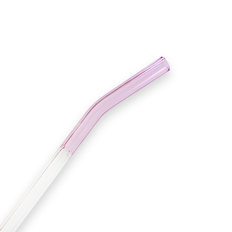 Ống hút thuỷ tinh 2 màu 20cm