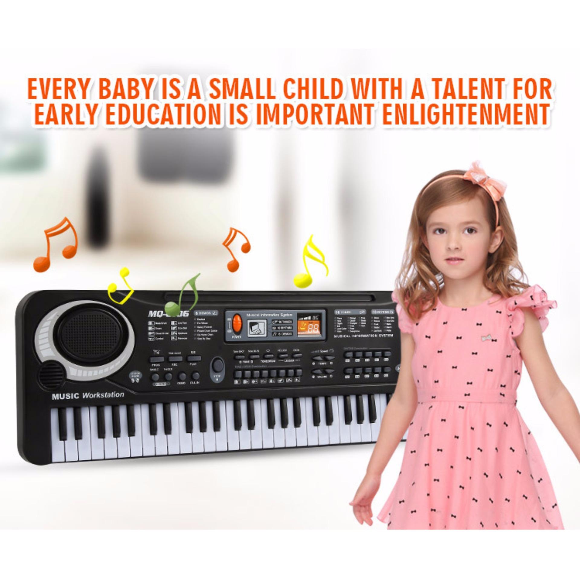 Đàn piano điện tử 61 phím kèm micro cho bé 2020