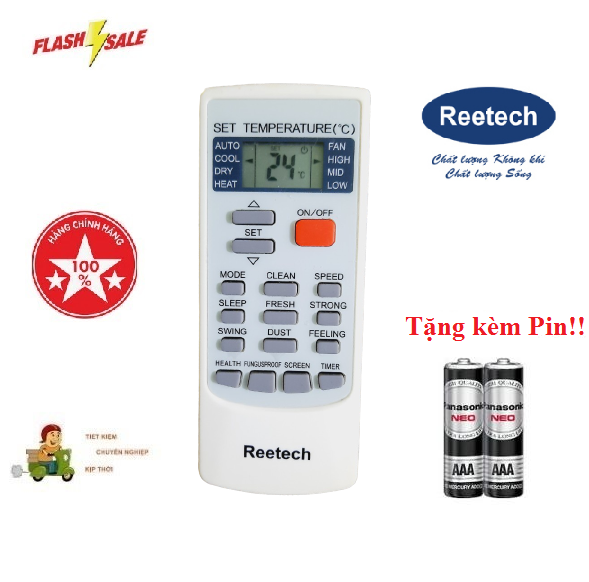Remote Điều khiển điều hòa Reetech 1&2 chiều Inverter- Hàng chính hãng theo máy
