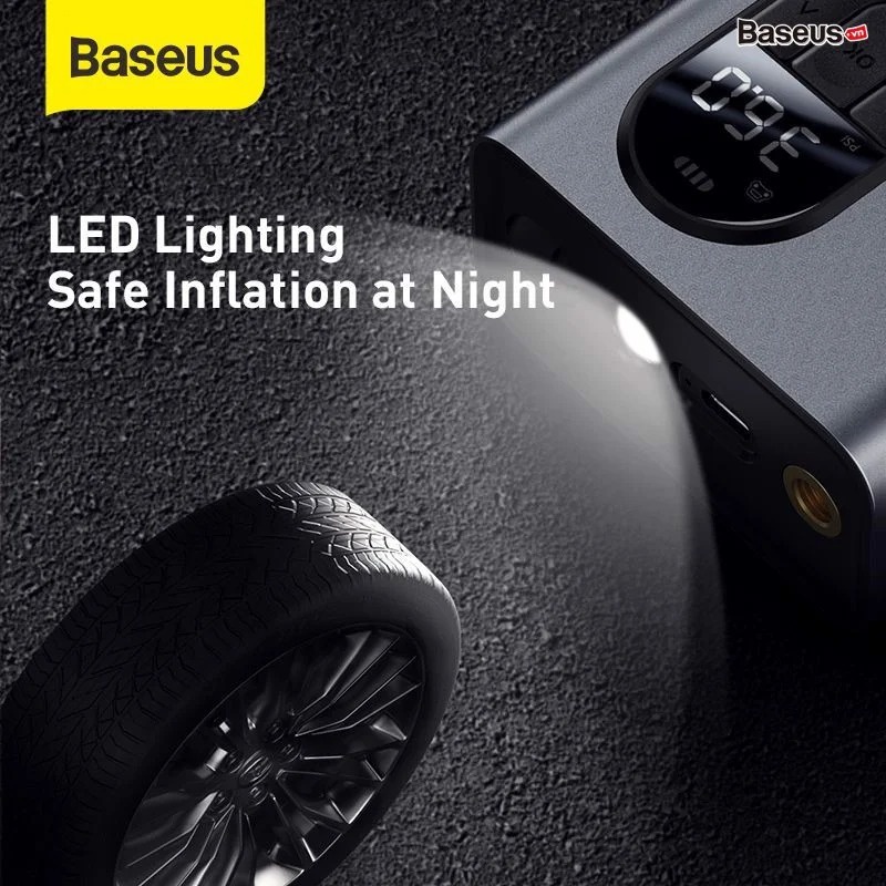 Máy bơm ô tô Baseus Energy Source Inflator Pump Tarnish 150 PSI