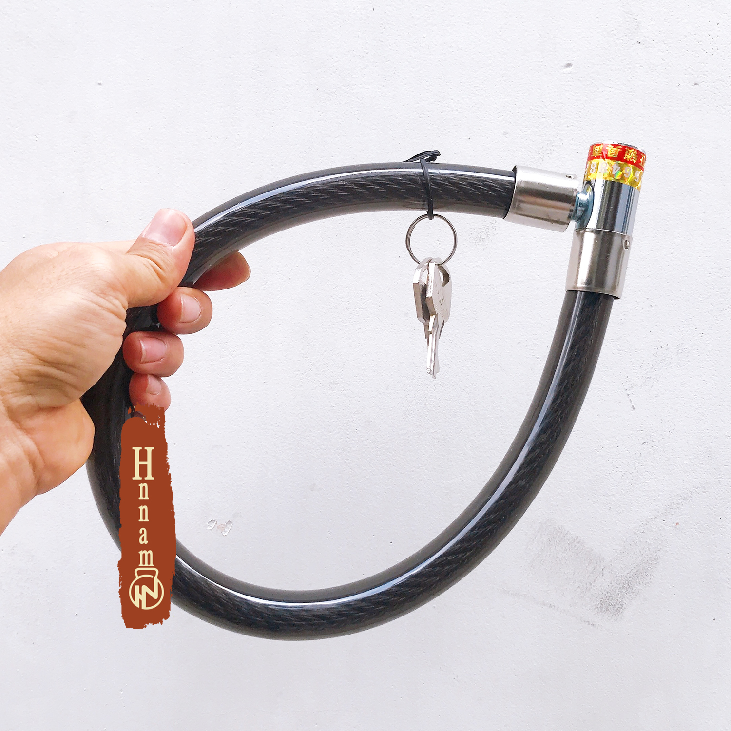 Anti-theft cable lock-the safe solution to protect motorcycle, bicycles, gate durable and high quality custom cut-out. anti-knock impact resistance against time corrosion
