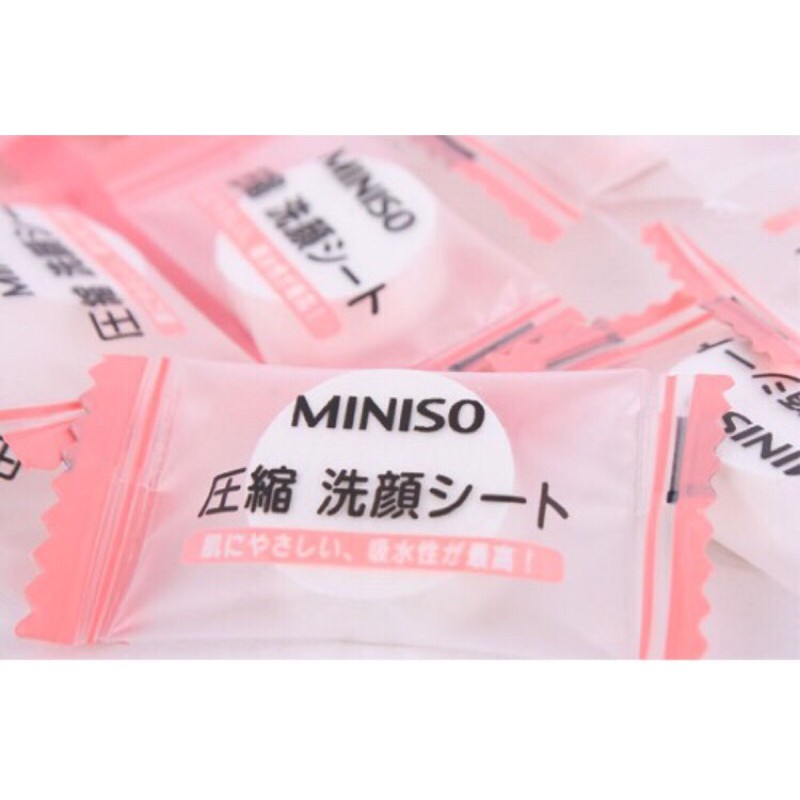 15 viên mặt nạ giấy nén Miniso Nhật Bản