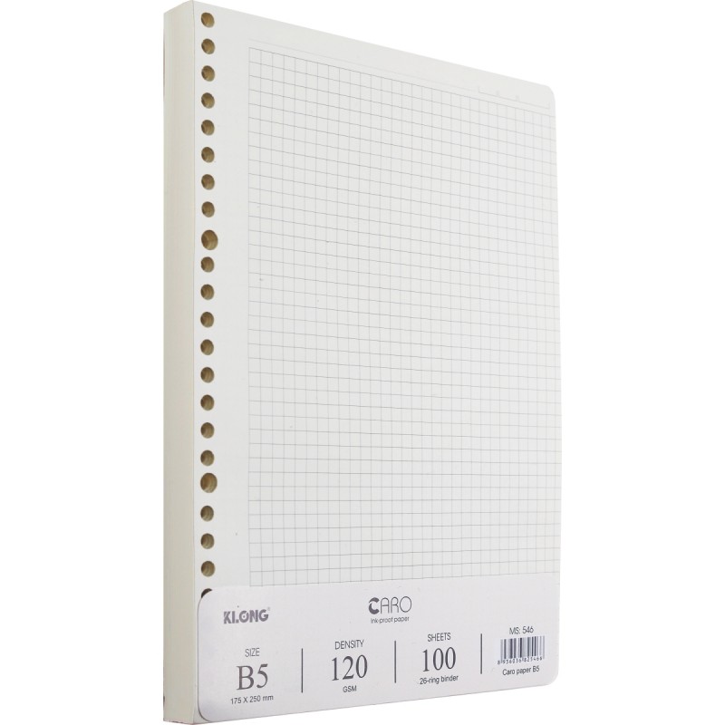 [HCM]RUỘT SỔ CÒNG KLONG CARO / DOT GRID B5 - 100 TỜ