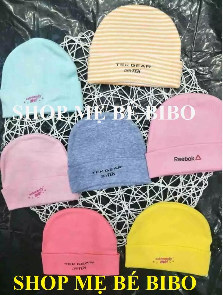 Mũ sơ sinh chất thun cotton mềm mại , ấm áp tiện lợi, hàng đẹp cho bé trai, bé gái