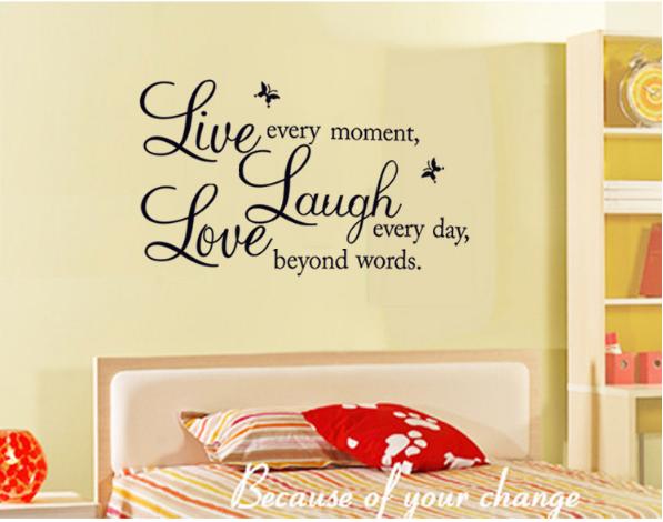 Decal trang trí Chữ Tiếng Anh Live