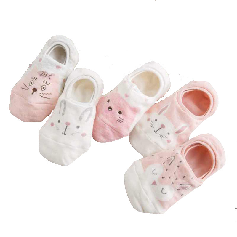 [HCM]Set 5 Đôi Tất / Vớ Cổ Thấp Style Hàn Quốc Cực Cute