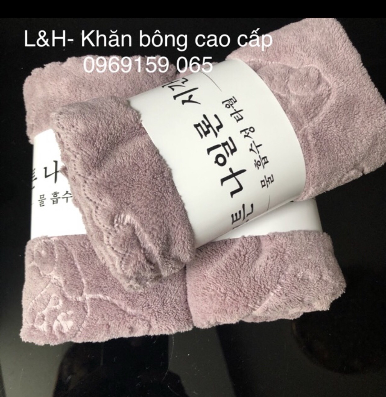Khăn mặt lông cừu, màu trơn, kt 30x50cm