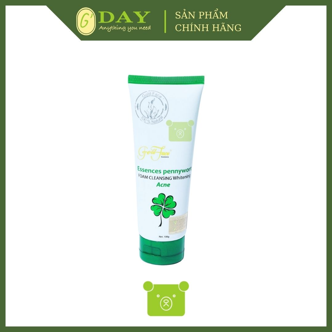 [HCM]Sữa rửa mặt ngừa mụn GoldFace rau má 100g