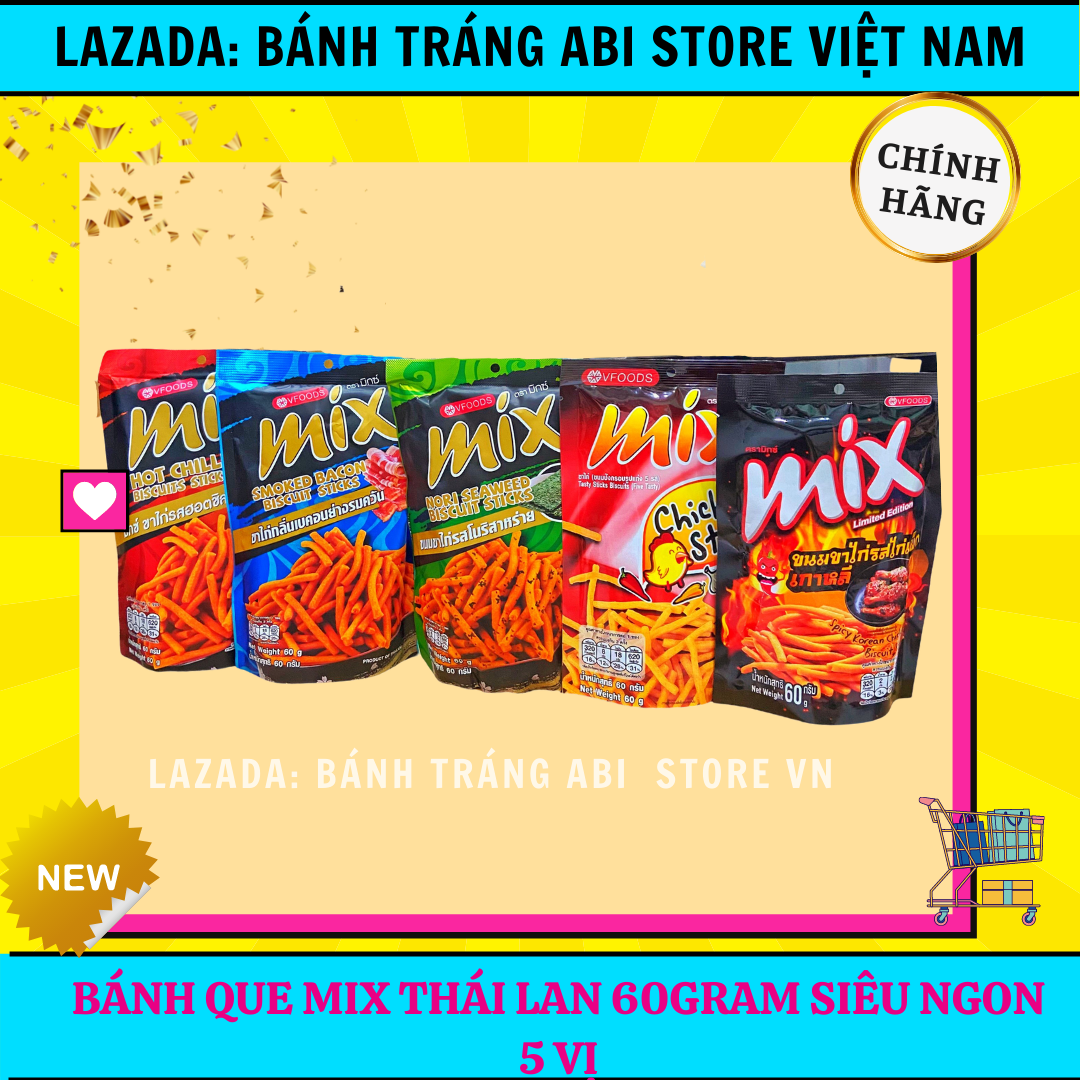 BÁNH SNACK QUE CỌNG NHẬP KHẨU THÁI LAN MIX 60G