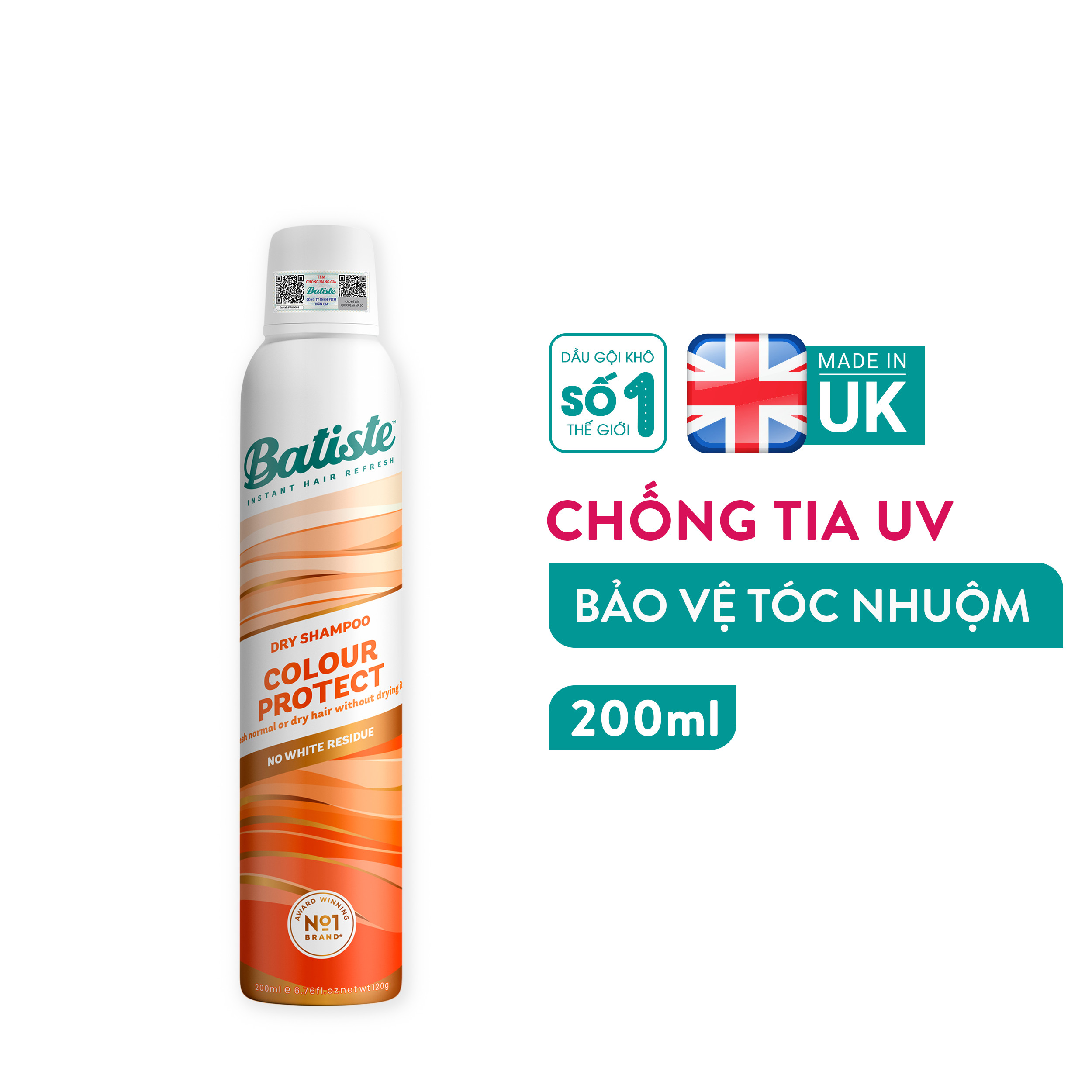 Dầu Gội Khô Batiste Dry Shampoo 200ml