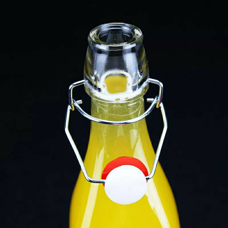 Chai Thủy Tinh dáng tròn Nắp Cài 500ml