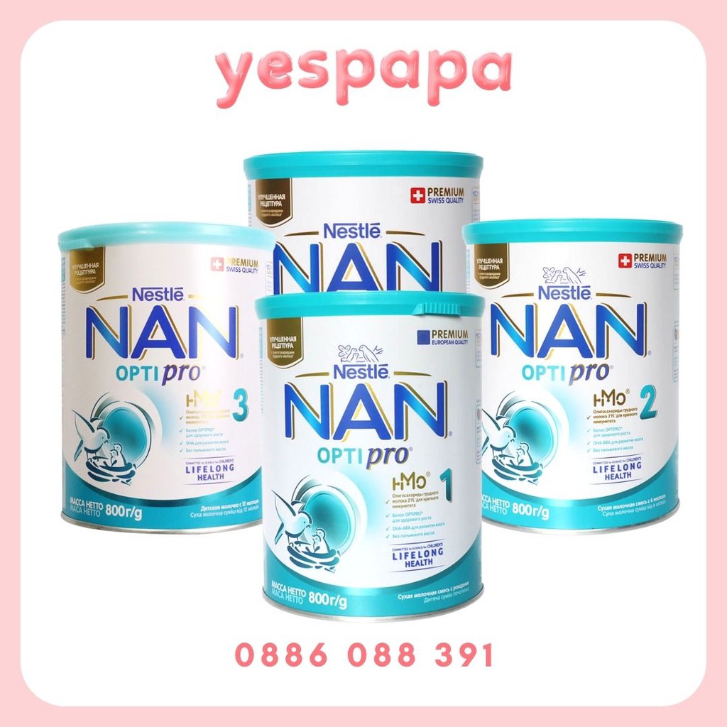 Sữa Nan Nga đủ số 1,2,3,4 800g
