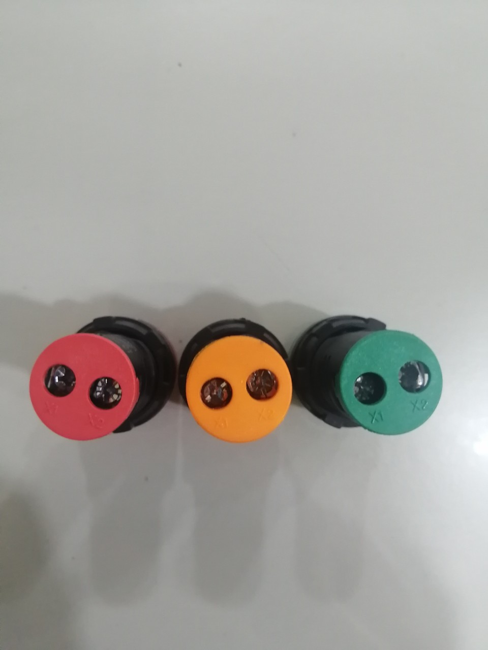 Combo 03 đèn báo pha tủ điện phi 22 đỏ vàng xanh 220V
