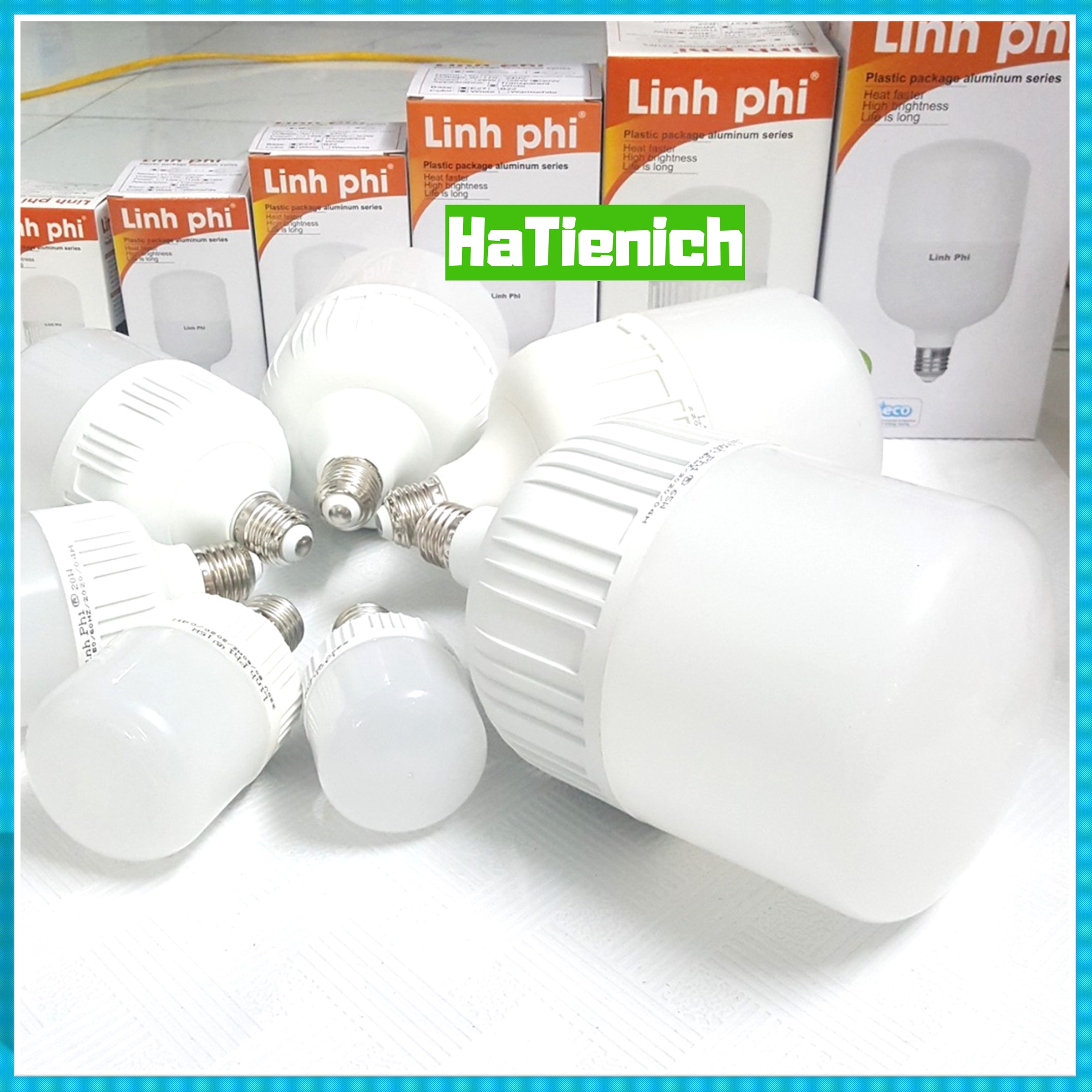 Bóng đèn LED 50w 40w 30w 20w 10w 5w siêu sáng tiết kiệm điện, LED BULB trụ LINH PHI chống nước BẢO HÀNH đổi mới 6 tháng