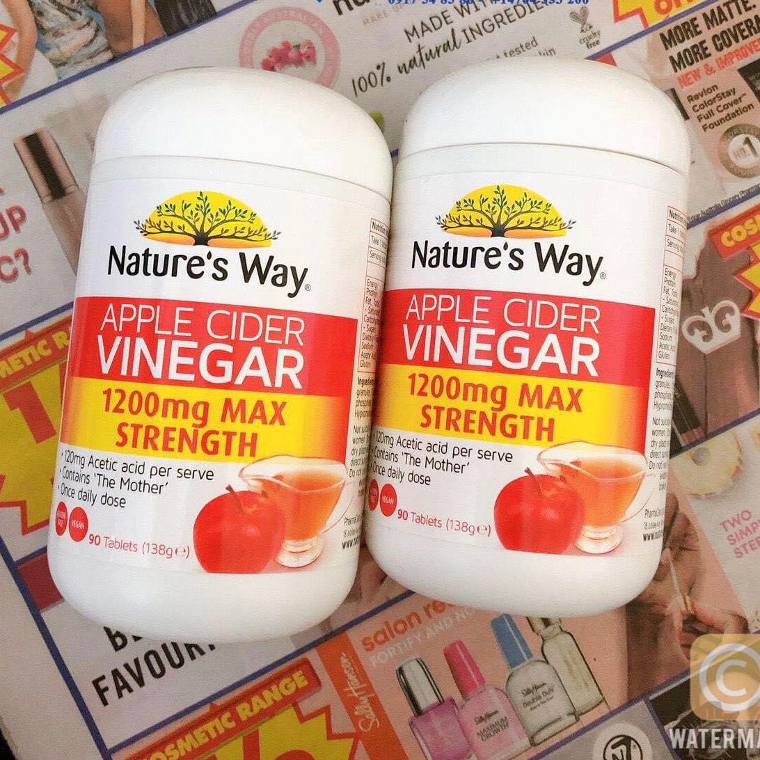 Giấm táo Apple Cinder Vinagar 1200mg max