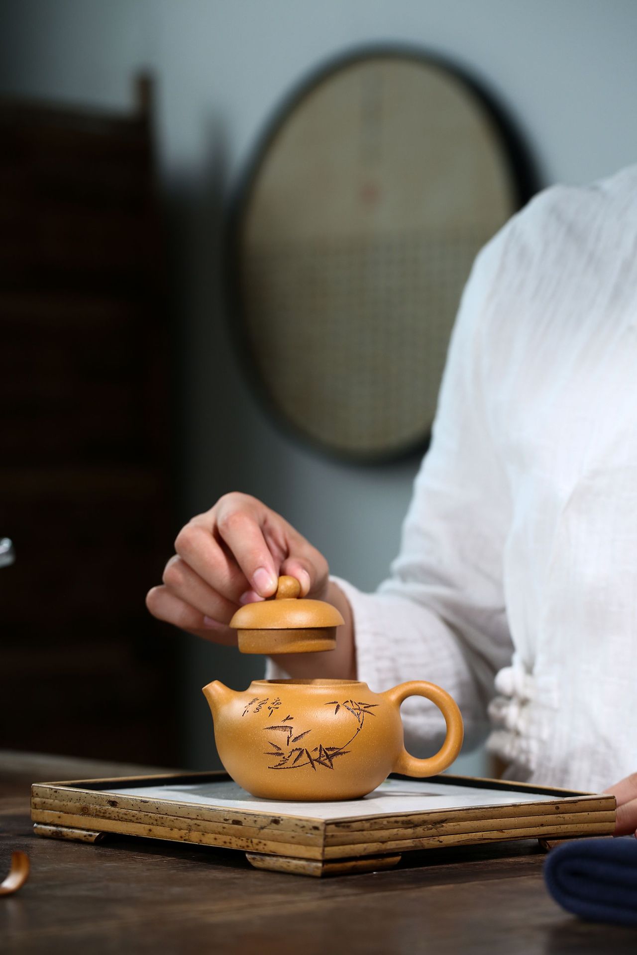 Ấm Tử Sa Nghi Hưng Văn Đán Thúy Trúc 200 ml