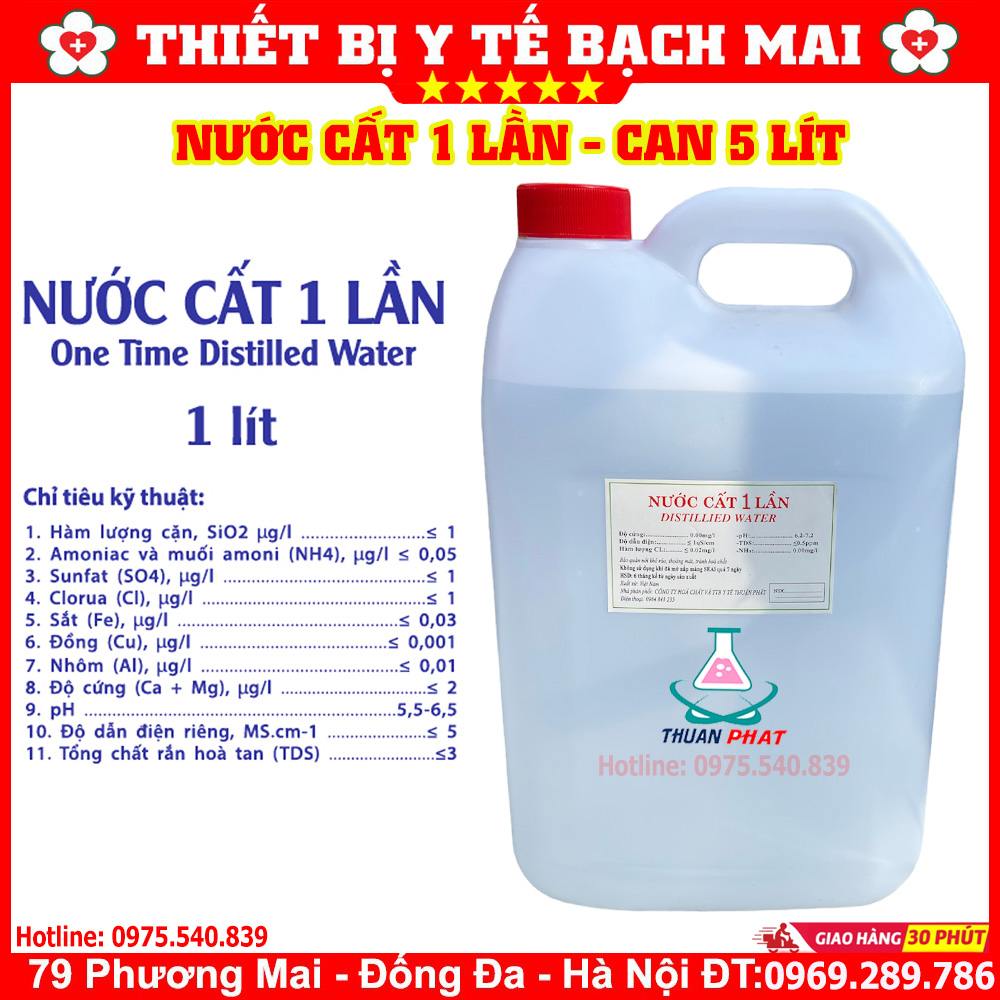 Nước cất tinh khiết - nước cất 1 lần - nước cất 2 lần