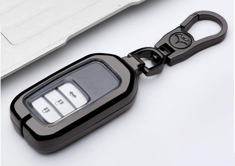 Ốp vỏ chìa khóa Inox cao cấp cho xe Honda City, CRV 2014-2015-2016-2017-2018-2019-2020 Mẫu M02