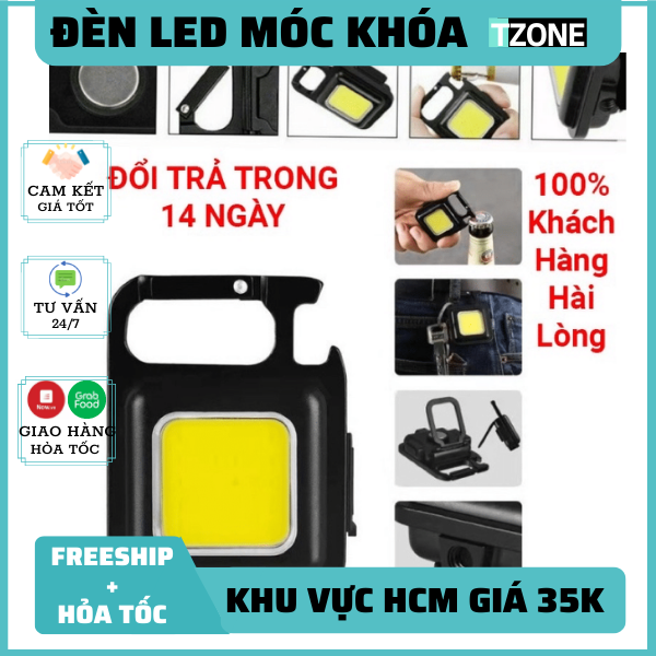 Đèn led mini siêu sáng , đèn pin mini siêu sáng móc khóa đa năng, đèn pin mini móc khóa, đèn pin đa năng, Đèn Làm Việc Cob Sạc USB 3 Chế Độ Sáng Tích Hợp Nhiều Tính Năng