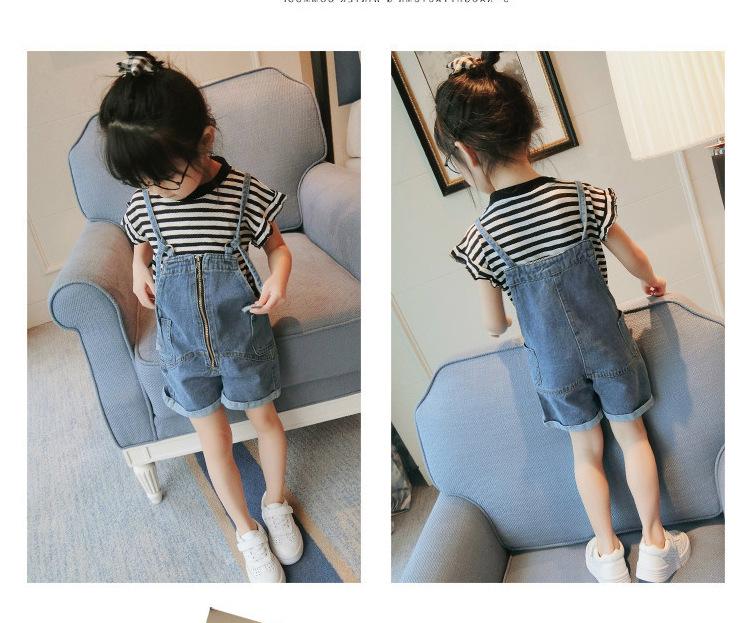 Quần yếm hè jeans cho bé gái