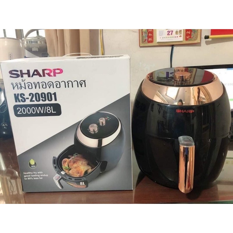 BÁO GIÁ Lock N Lock Nồi Chiên Không Dầu | Shopee Lazada Sendo Tiki mới nhất 2 Nồi chiên lock&lock ejf351,Nồi chiên không dầu Sharp KS-20901 cao cấp, thân nồi làm bằng nhựa ABS cao cấp chịu nhiệt, dễ dàng vệ sinh, công nghệ rapid air làm nóng luồng không khí tuần hoàn 360 độ quanh thực phẩm, thiết kế sang trọng - Bảo hành 12 tháng