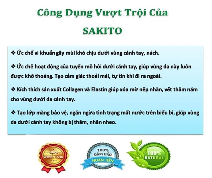XỊT KHỬ MÙI SAKITO NƯỚC HOA CAO CẤP