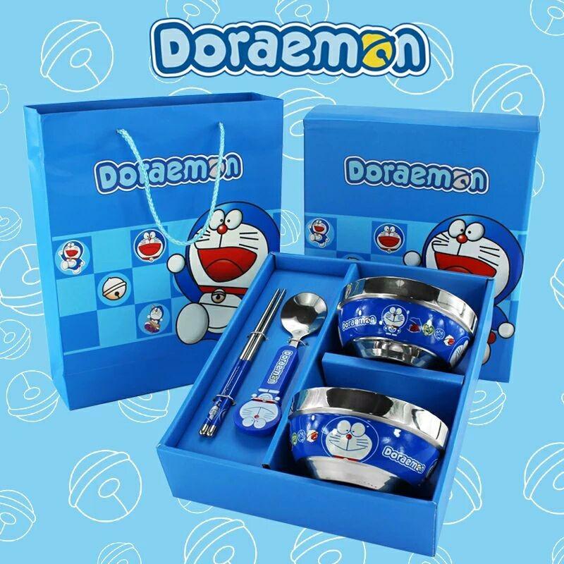 BỘ BÁT ĂN DẶM INOX CHỐNG NÓNG DOREMON