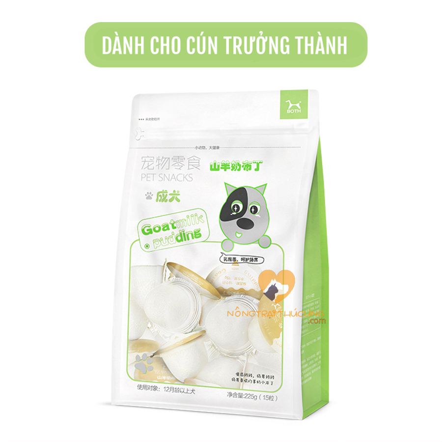 Pudding thạch sữa dê bổ sung canxi cho chó -