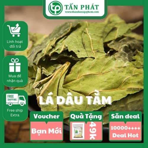 Lá dâu tằm khô 500g - tấn phát - Hàng sạch chất lượng cao - Chuyên dùng để pha trà