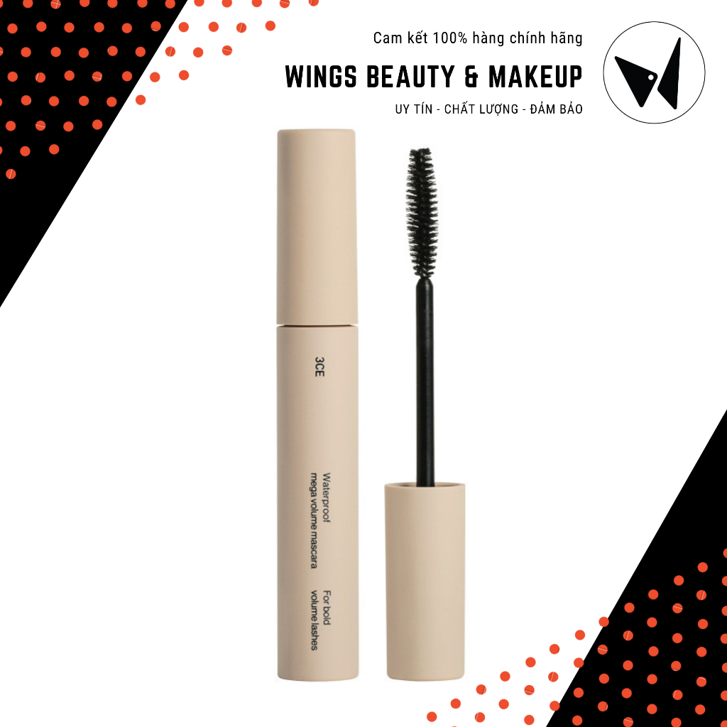 3CE - Chuốt mi Waterproof Mega Volume Mascara (Black)