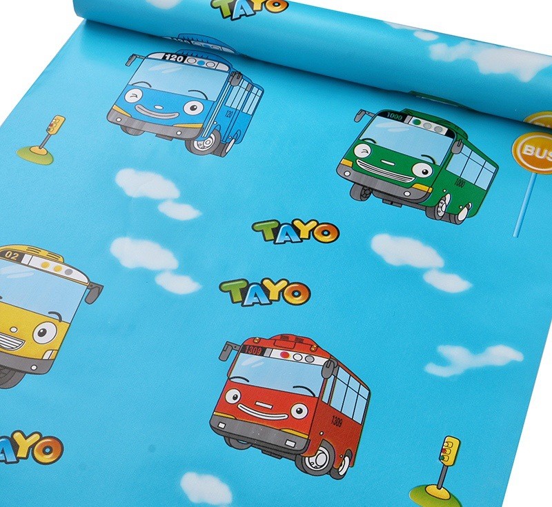 Cuộn 5M decal KHỔ 45CM giấy dán tường (có sẵn keo) - xe buýt