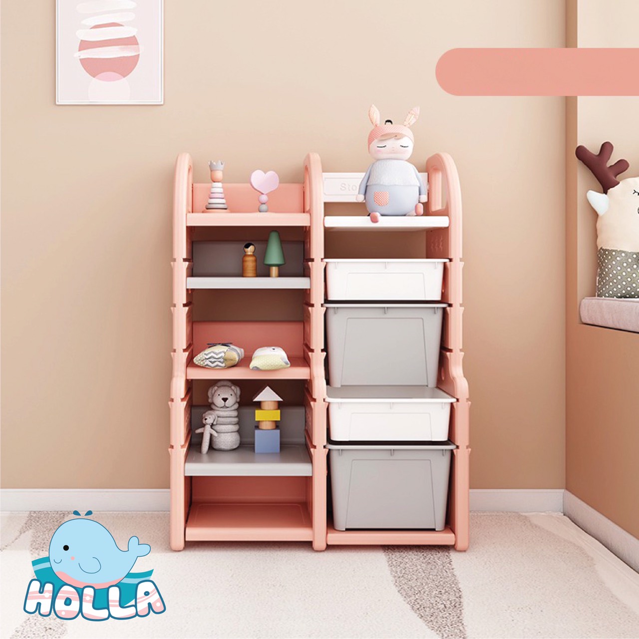 Kệ đồ chơi 2-3 khối Holla HL-10100,HL-1099