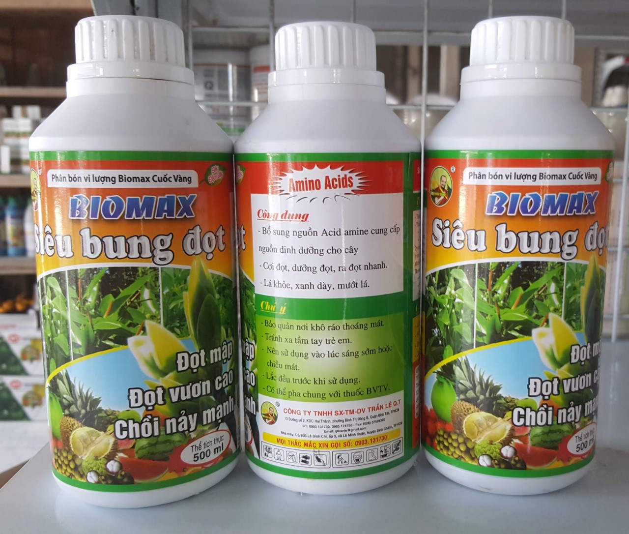 Phân bón vi lượng BIOMAX  - Siêu dung đọt - Chai 500ml