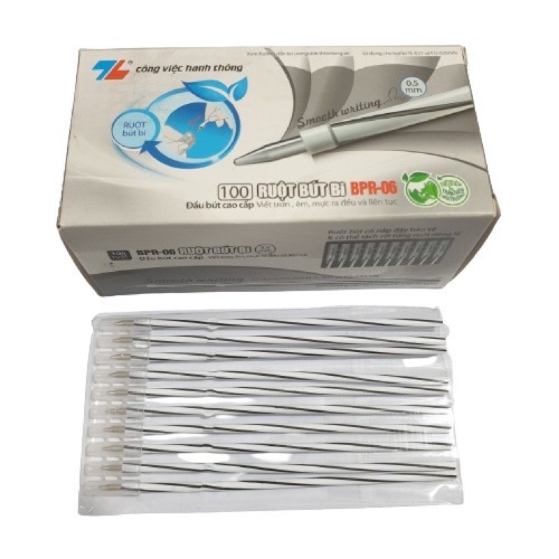 Combo 10 Ruột Bút Bi Thiên Long Xanh/Đen