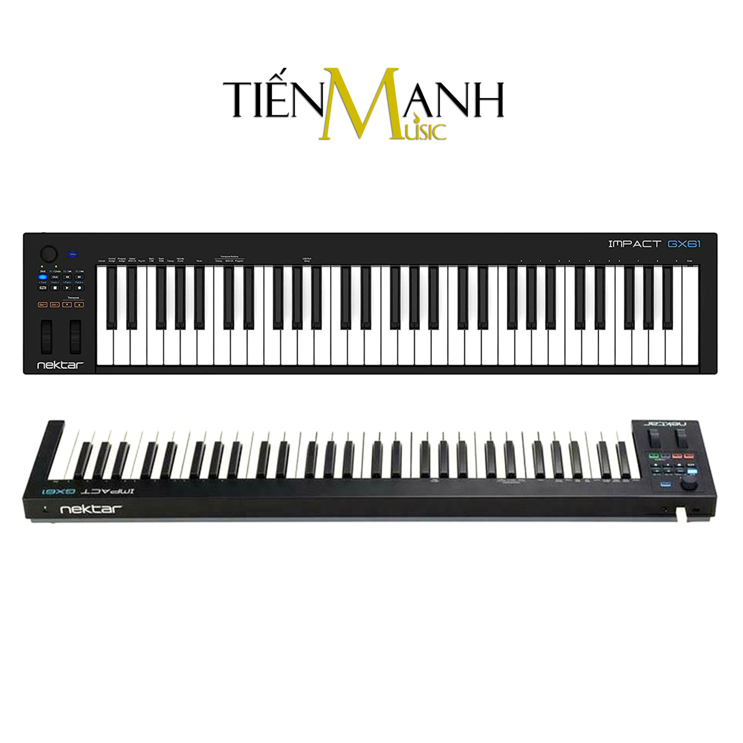 [Trả góp 0%] Nektar Impact GX61 Midi Keyboard Controller 61 Phím Cảm ứng lực (Bàn phím sáng tác - Sản xuất âm nhạc Producer)
