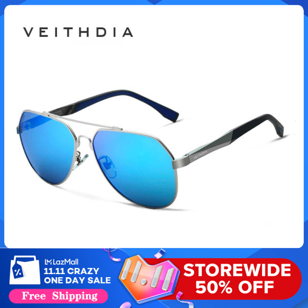 Giá bán Kính râm quá khổ phong cách thời trang dành cho nam VEITHDIA Polarized Blue lens Eyewear Sun Glasses For Men Nam oculos 3598