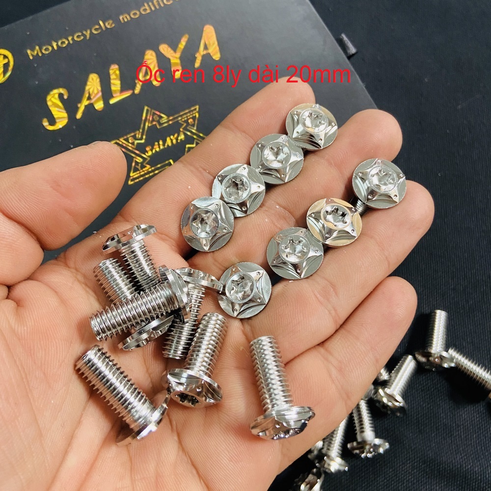 [GIÁ 1 CON] Ốc salaya 8ly  dài 20mm gắn đĩ thắng các loại xe, ốc kiểng salaya gắn đĩa thắng cho các loại xe gắn máy--