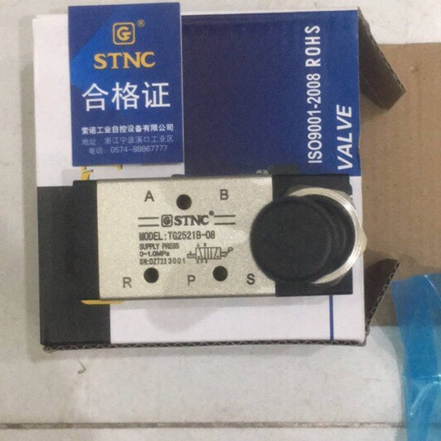 Van tay gạt điều khiển xi lanh khí nén tg2521b-08 stnc, van điều khiển xi lanh khí nén, van gạt khí nén