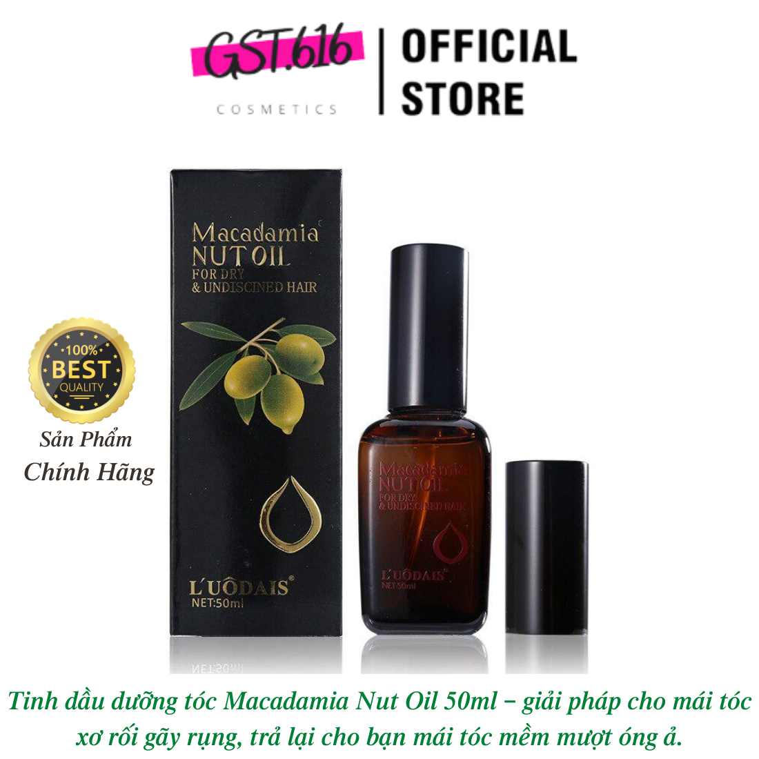 Tinh dầu dưỡng tóc bóng khỏe  MACADAMIA NUT OIL 50ML