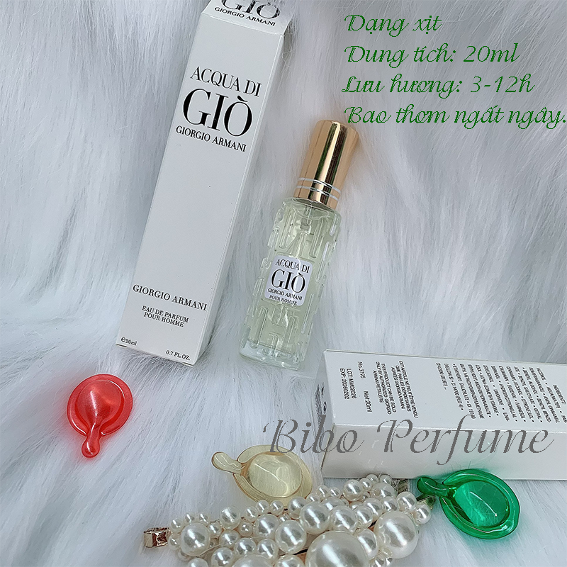 [HCM]NƯỚC HOA NAM MINI 20ML GIÒ TRẮNG LƯU 3-12H